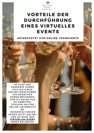 Vorteile der Durchführung eines Virtuelles Events