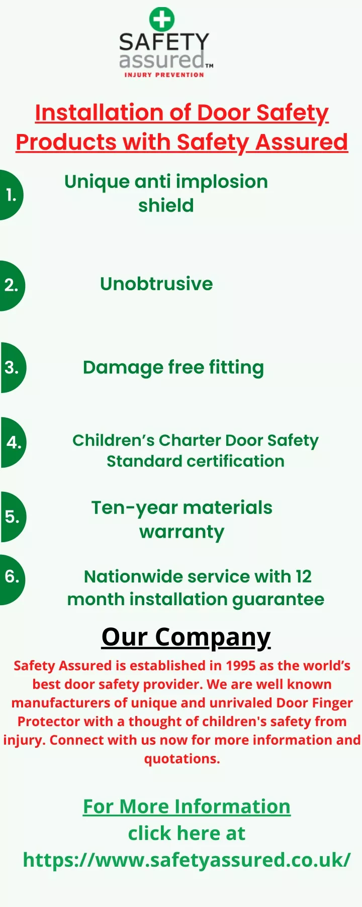 installation of door safety products with safety