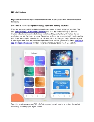 b2c info solutions