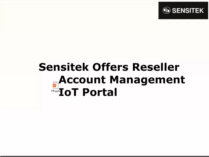 sensitek offers reseller account management
