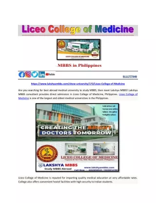 Liceo College of Medicine