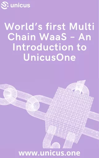 World’s first Multi Chain WaaS – An Introduction to UnicusOne