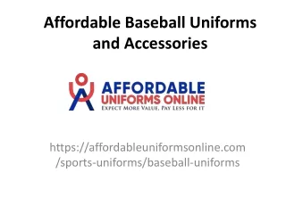 affordable baseball uniforms and accessories