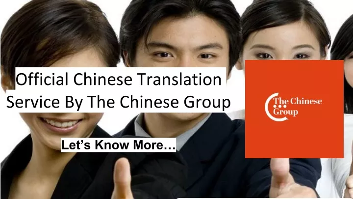 official chinese translation service by the chinese group