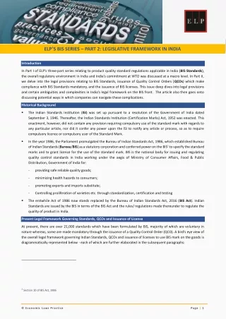 elp corporate update