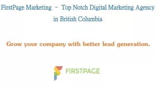Top Notch Digital Marketing Agency in BC