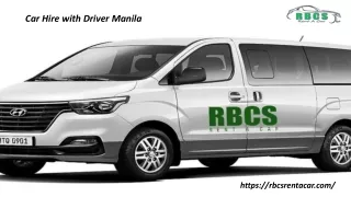 Car Hire with Driver Manila - RBCS Rent a Car