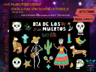 live music free drinks food fun 5pm to 10pm