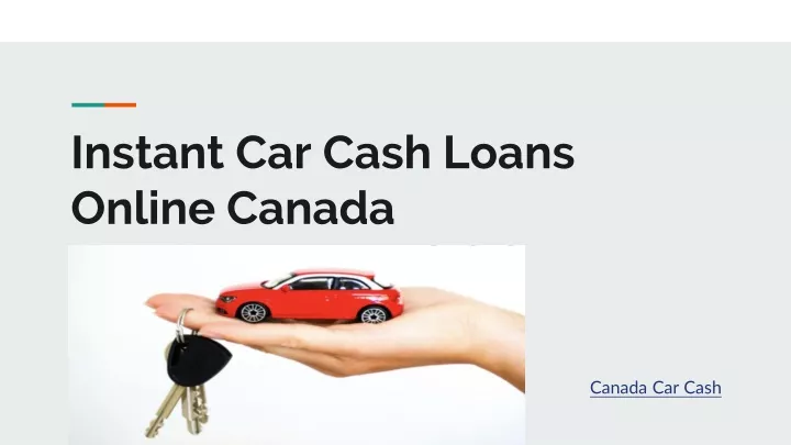 instant car cash loans online canada