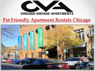 Pet friendly apartment rentals Chicago