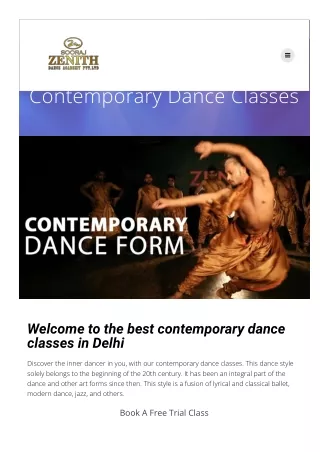 Enjoy the Best Contemporary Dance Classes in Delhi