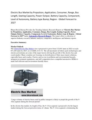 electric bus market by propulsion application