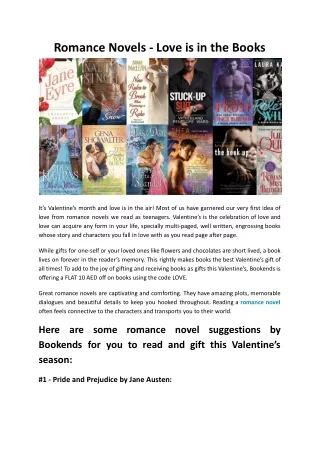Romance Novels - Love is in the Books