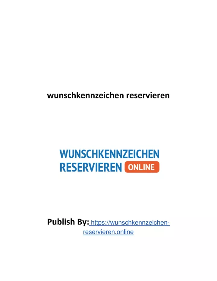 wunschkennzeichen reservieren