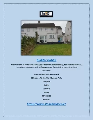 builder dublin | Stonebuilders.ie
