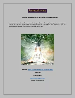 Angel Journey Activation Program Online  Aravenasorcery