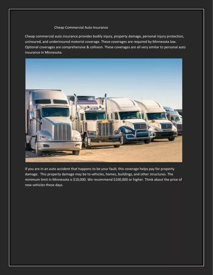 PPT - Cheap Commercial Auto Insurance PowerPoint Presentation, free