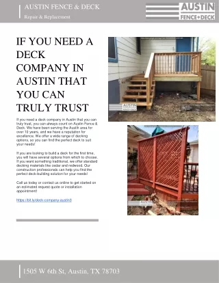 austin fence deck repair replacement
