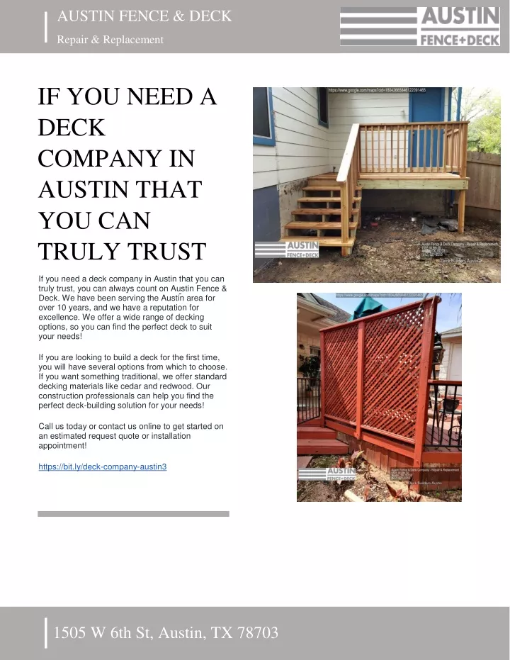 austin fence deck repair replacement