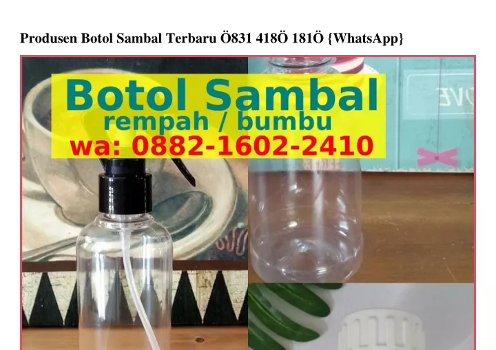 produsen botol sambal terbaru 831 418 181 whatsapp