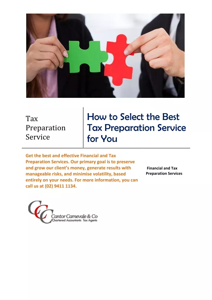 how to select the best tax preparation service