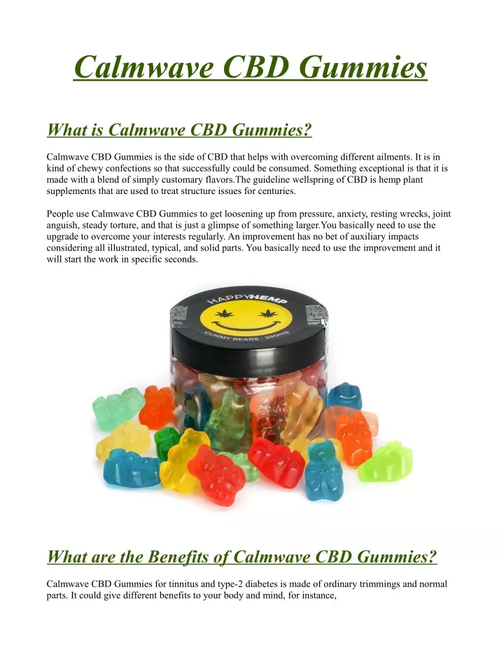 calmwave cbd gummies