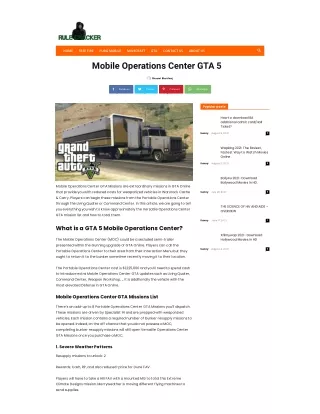 Mobile Operations Center GTA 5