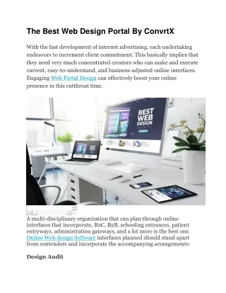 The Best Web Design Portal By ConvrtX