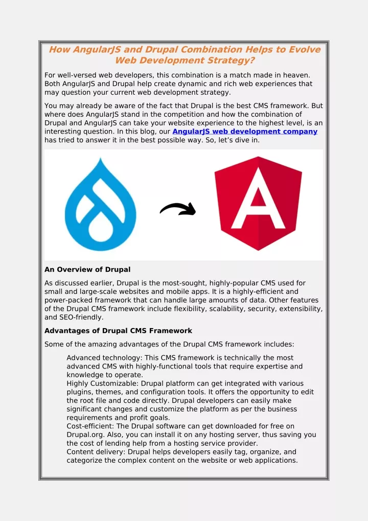 how angularjs and drupal combination helps