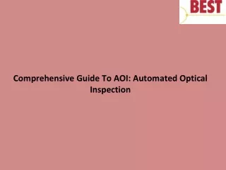 comprehensive guide to aoi automated optical