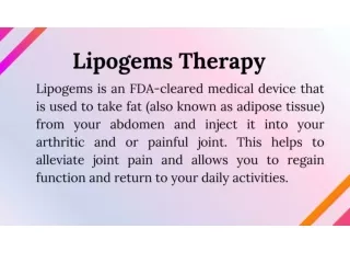 Lipogems Therapy in South Florida
