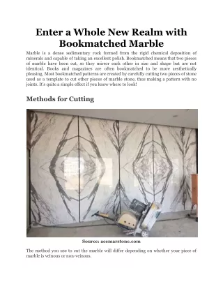enter a whole new realm with bookmatched marble