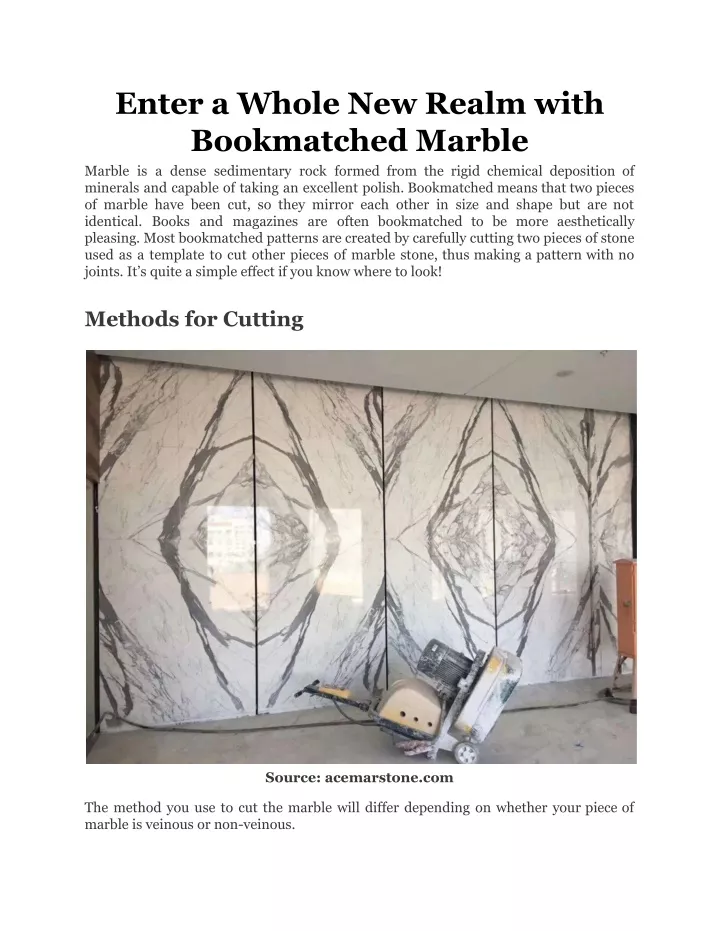 enter a whole new realm with bookmatched marble