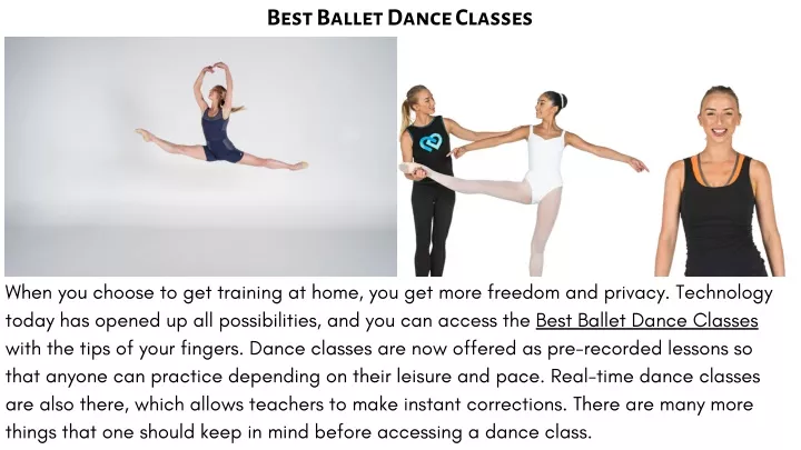 best ballet dance classes