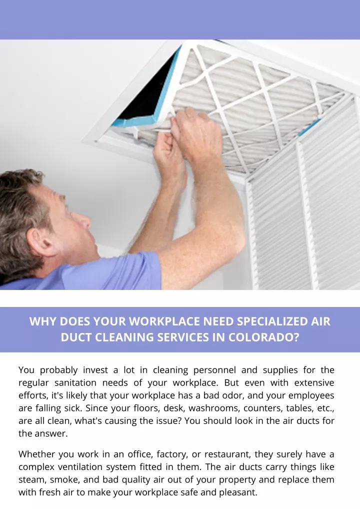 why does your workplace need specialized air duct