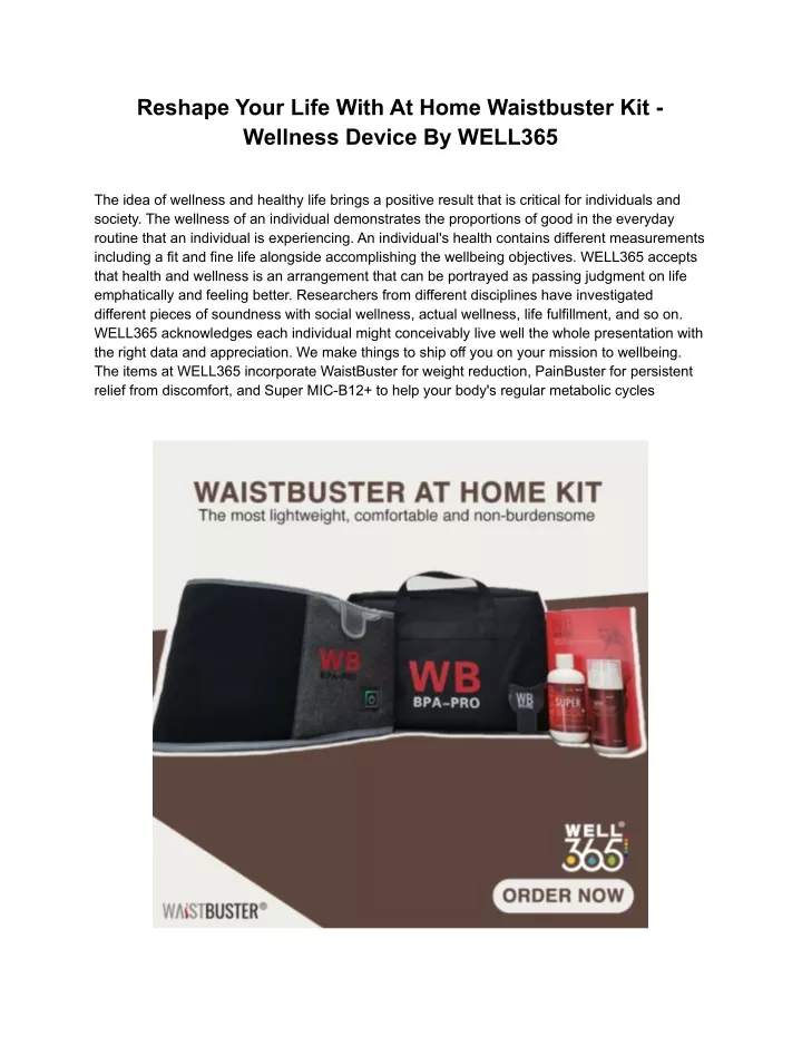 reshape your life with at home waistbuster