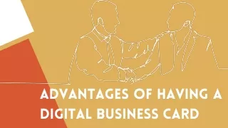 Advantages of Having a Digital Business Card