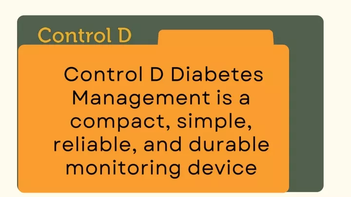 control d diabetes management is a compact simple