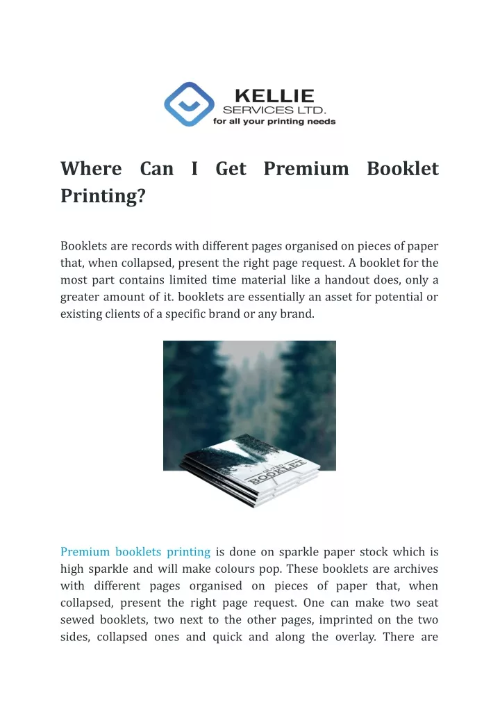 where can i get premium booklet printing