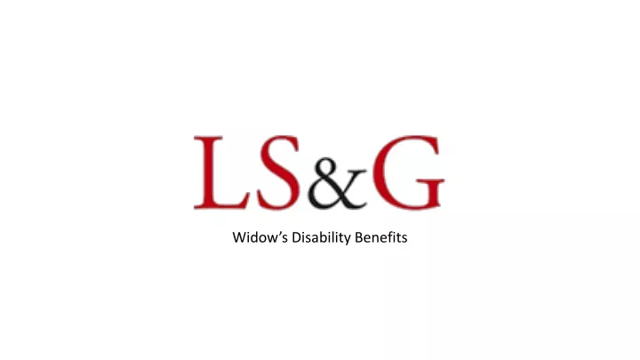 widow s disability benefits