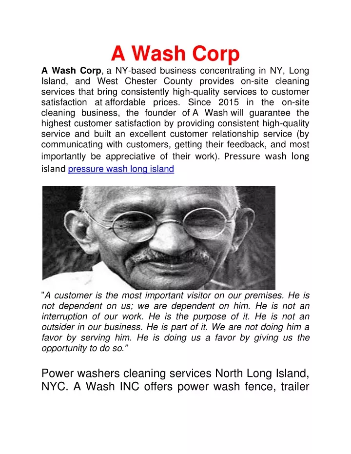 a wash corp