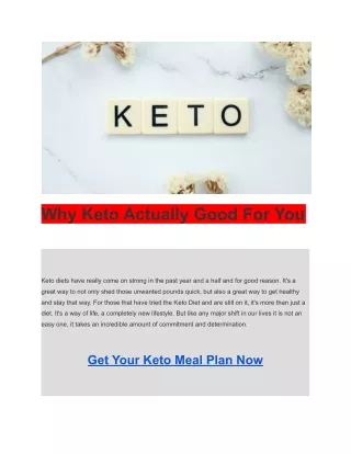 Why Keto Actually Good For You