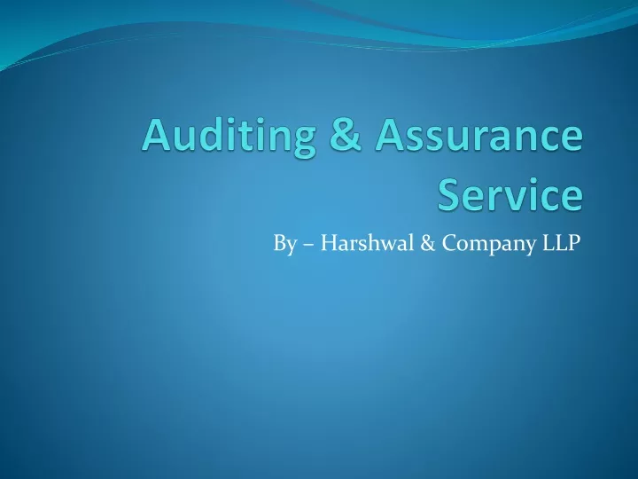 auditing assurance service