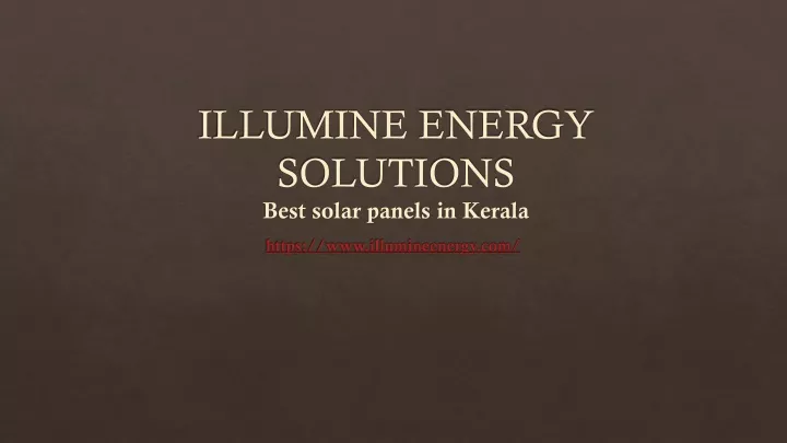 illumine energy solutions best solar panels in kerala