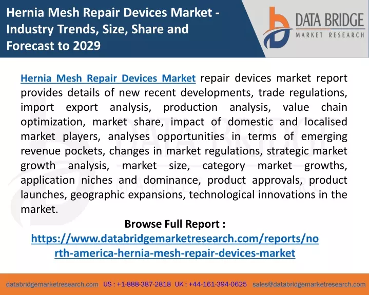 hernia mesh repair devices market industry trends