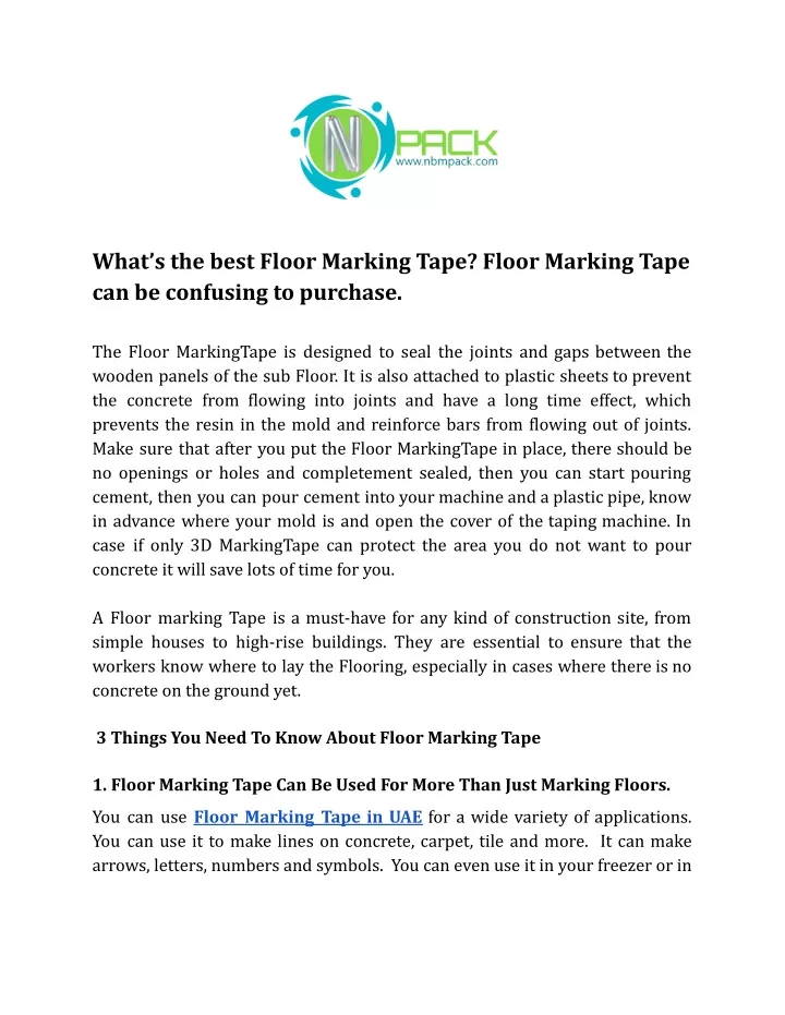 what s the best floor marking tape floor marking