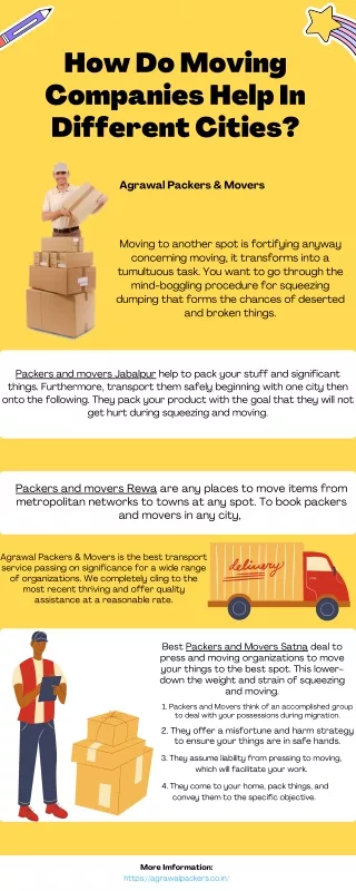 How Do Moving Companies Help In Different Cities?