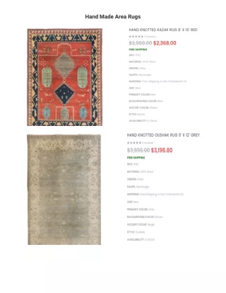 Hand Made Area Rugs Online