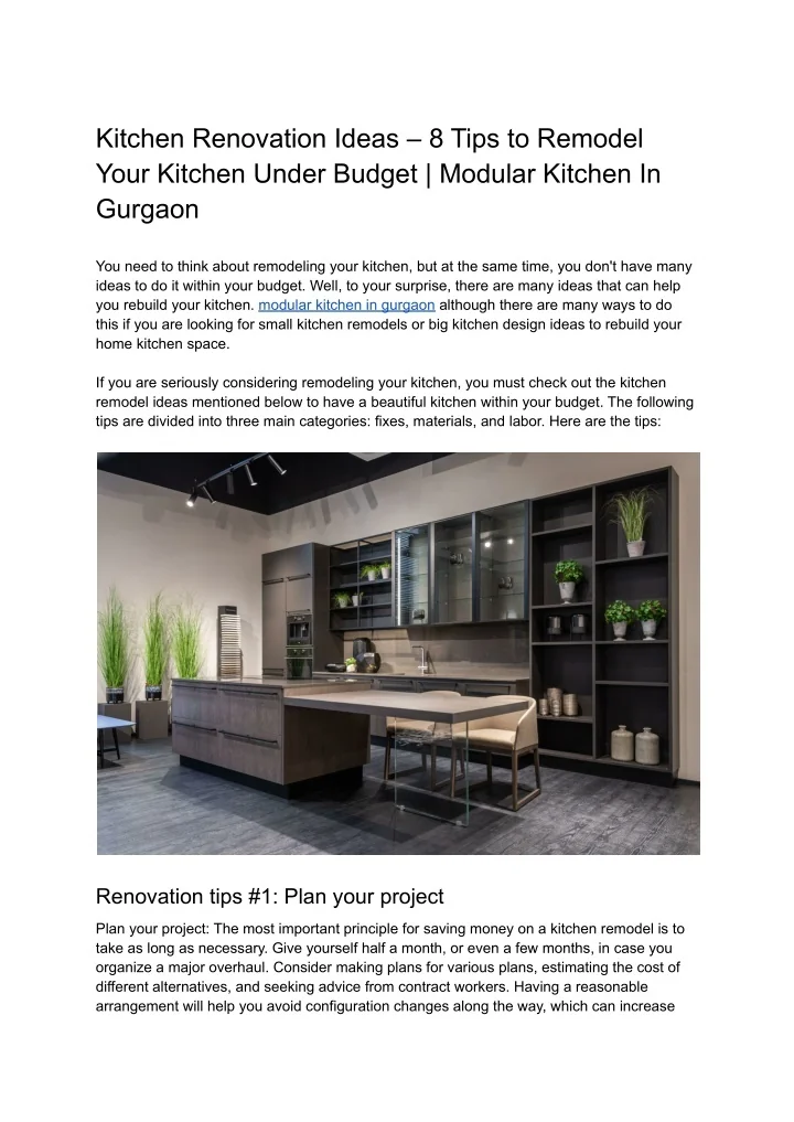 PPT - Kitchen Renovation Ideas – 8 Tips to Remodel Your Kitchen Under ...