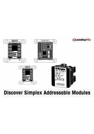 Discover Simplex Addressable Modules – Quickshipfire